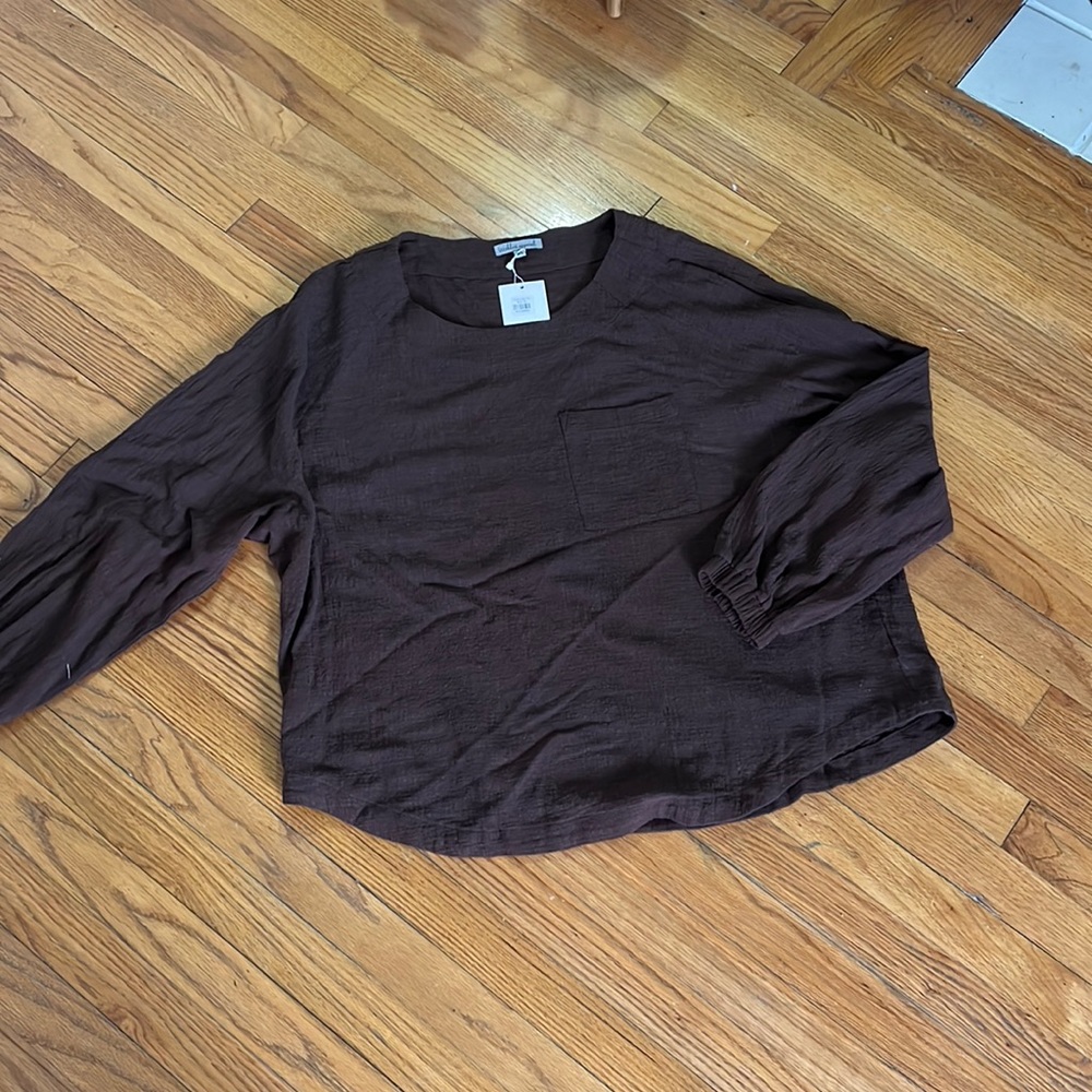 NWT, wish list, apparel, size medium/large coffee date top original price $52